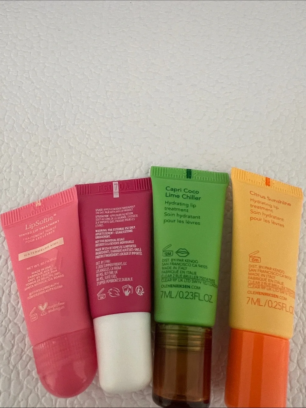 Fun set of 4 Mini Lip Balms